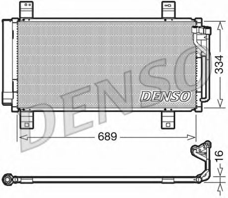 Радиатор кондиционера DENSO DCN44008