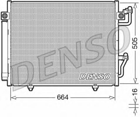 Радиатор кондиционера DENSO DCN45005