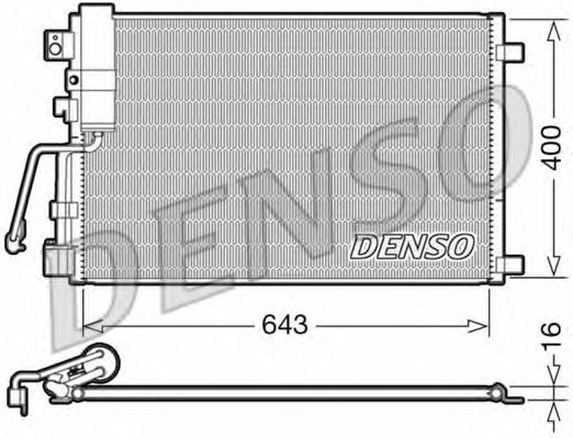 Радиатор кондиционера DENSO DCN46008