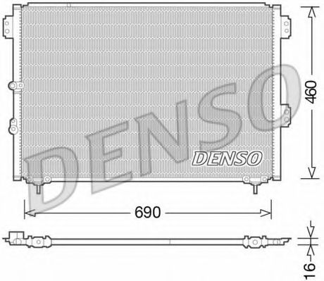 Радиатор кондиционера DENSO DCN50033