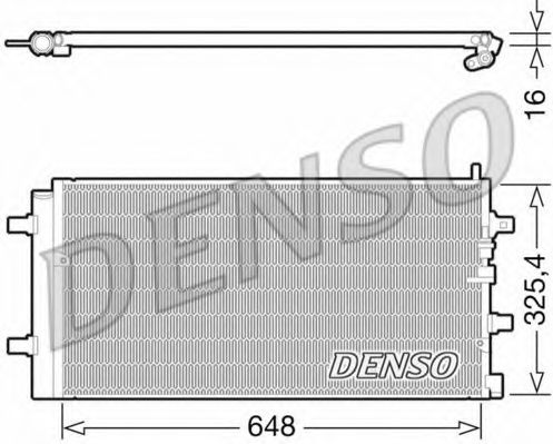 Радиатор кондиционера DENSO DCN02002