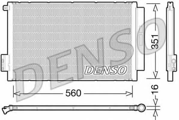 Радиатор кондиционера DENSO DCN09043