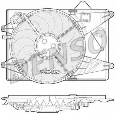 Вентилятор охлаждения двигателя DENSO DER15001
