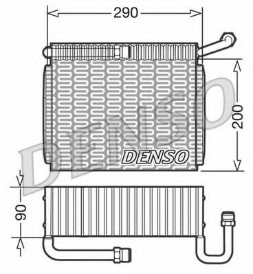 Испаритель кондиционера denso DEV01005