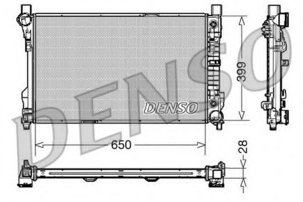 Радиатор охлаждения двигателя DENSO DRM17079