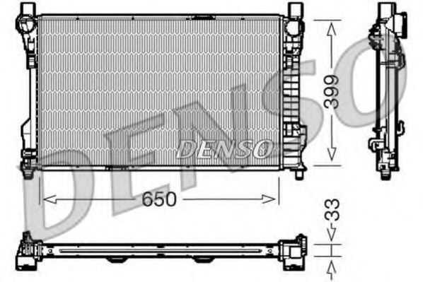 Радиатор охлаждения двигателя DENSO DRM17082