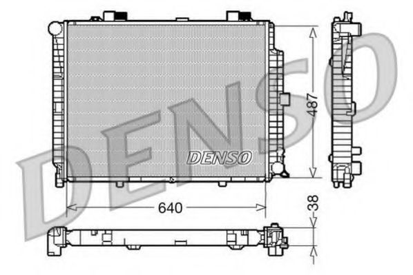 Радиатор охлаждения двигателя DENSO DRM17086
