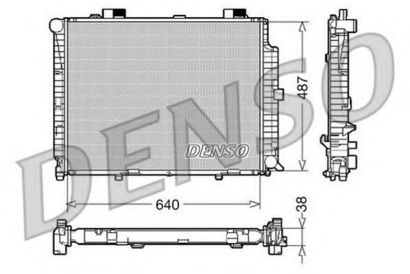 Радиатор охлаждения двигателя DENSO DRM17087