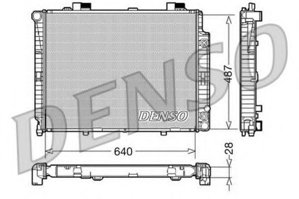 Радиатор охлаждения двигателя DENSO DRM17088