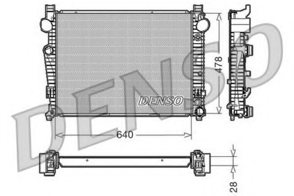 Радиатор охлаждения двигателя DENSO DRM17092