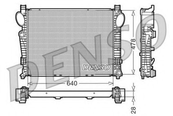 Радиатор охлаждения двигателя DENSO DRM17093