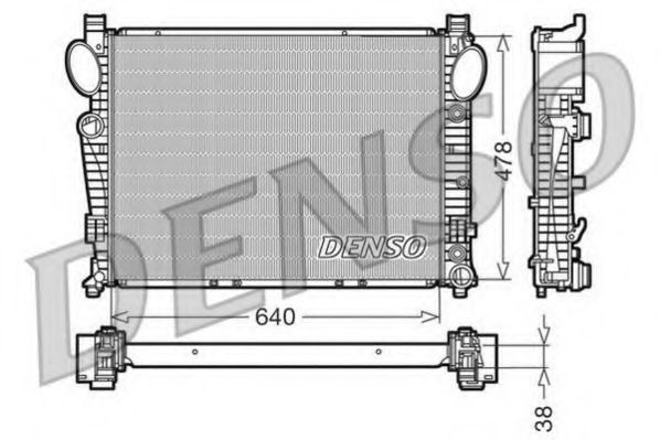Радиатор охлаждения двигателя DENSO DRM17094