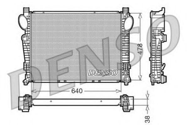 Радиатор охлаждения двигателя DENSO DRM17095