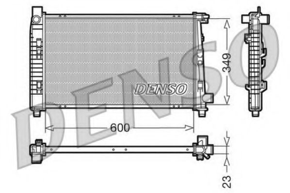 Радиатор охлаждения двигателя DENSO DRM17100