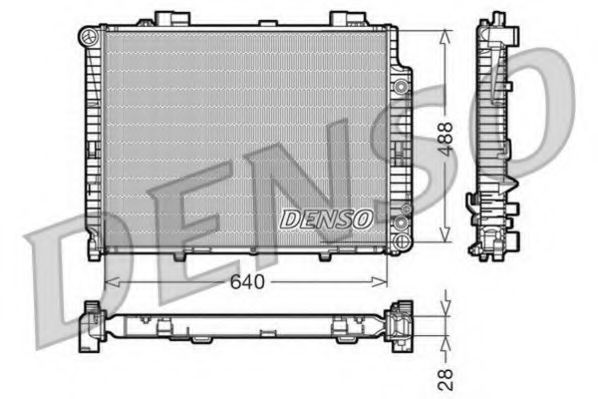 Радиатор охлаждения двигателя DENSO DRM17101