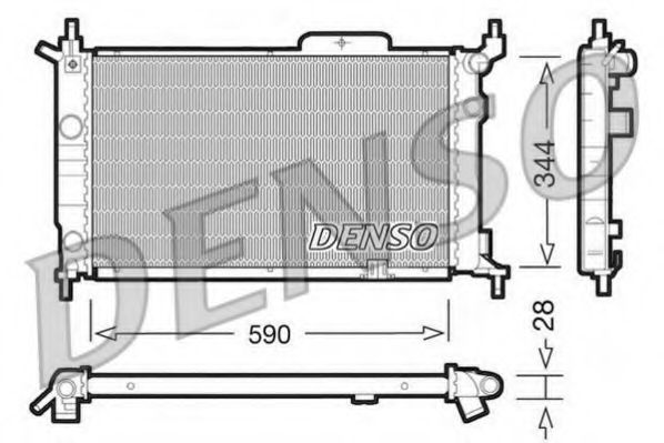 Радиатор охлаждения двигателя DENSO DRM20015