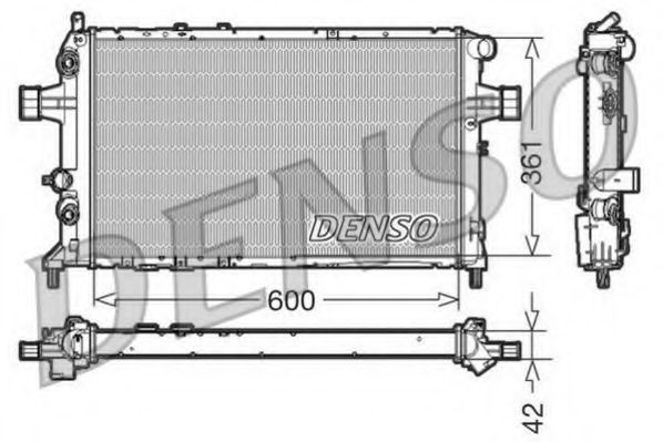 Радиатор охлаждения двигателя DENSO DRM20016