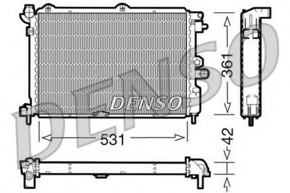 Радиатор охлаждения двигателя DENSO DRM20025