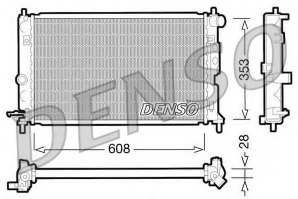 Радиатор охлаждения двигателя DENSO DRM20027
