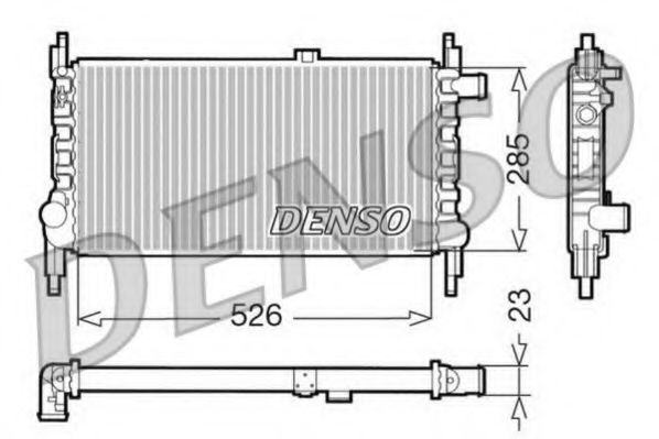 Радиатор охлаждения двигателя DENSO DRM20035