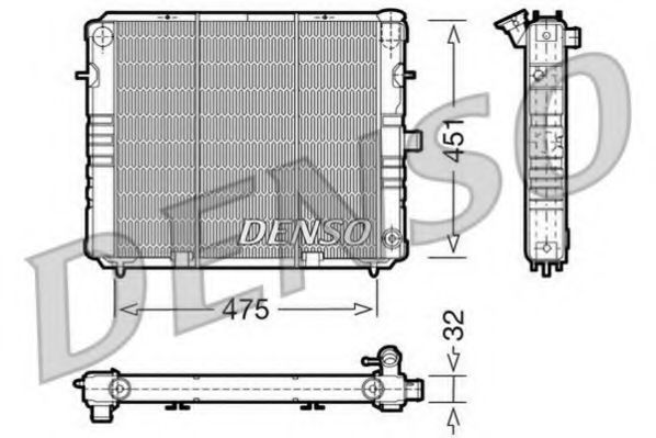 Радиатор охлаждения двигателя DENSO DRM20074