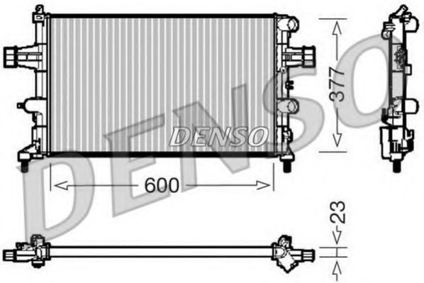 Радиатор охлаждения двигателя DENSO DRM20081