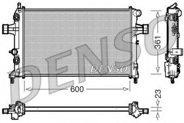 Радиатор охлаждения двигателя DENSO DRM20086