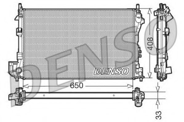 Радиатор охлаждения двигателя DENSO DRM20087