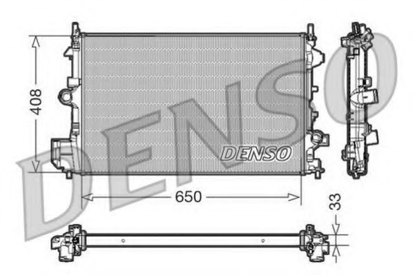 Радиатор охлаждения двигателя DENSO DRM20088