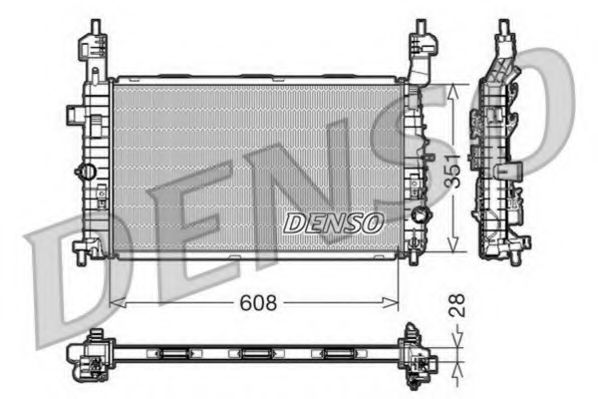 Радиатор охлаждения двигателя DENSO DRM20091