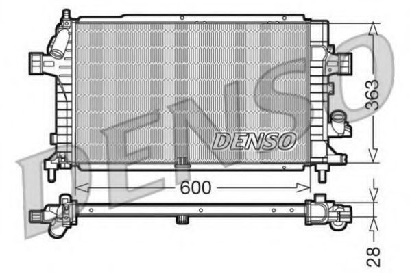 Радиатор охлаждения двигателя DENSO DRM20100