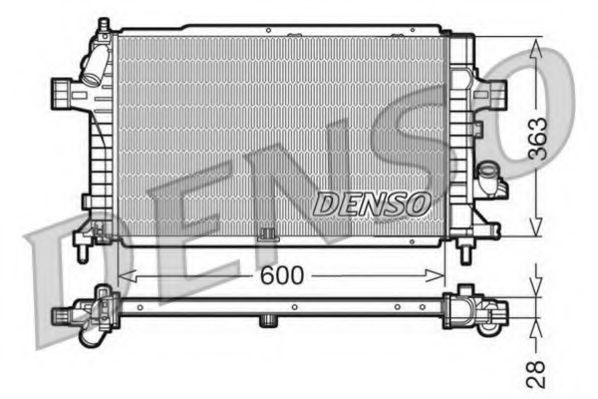Радиатор охлаждения двигателя DENSO DRM20102