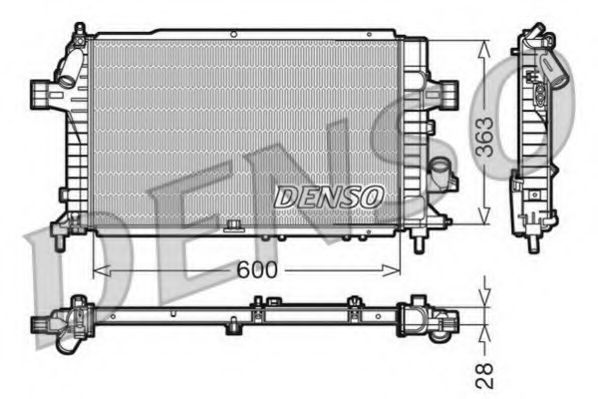 Радиатор охлаждения двигателя DENSO DRM20104