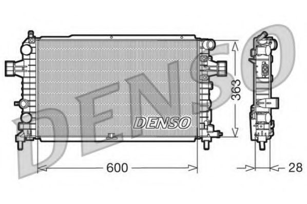 Радиатор охлаждения двигателя DENSO DRM20105