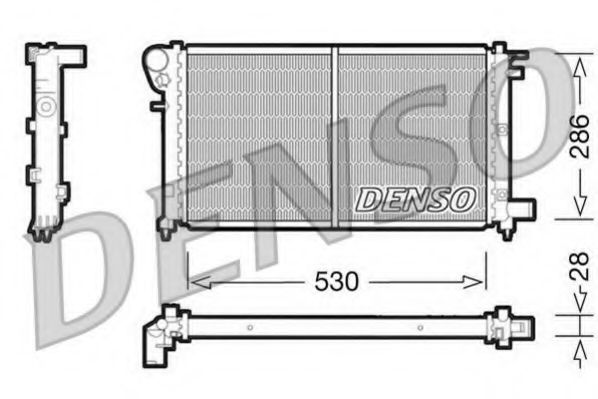 Радиатор охлаждения двигателя DENSO DRM21002