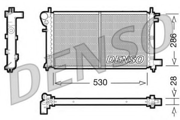 Радиатор охлаждения двигателя DENSO DRM21003