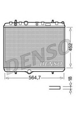 Радиатор охлаждения двигателя DENSO DRM21055