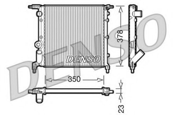 Радиатор охлаждения двигателя DENSO DRM23005