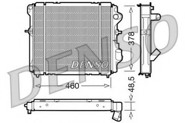 Радиатор охлаждения двигателя DENSO DRM23007