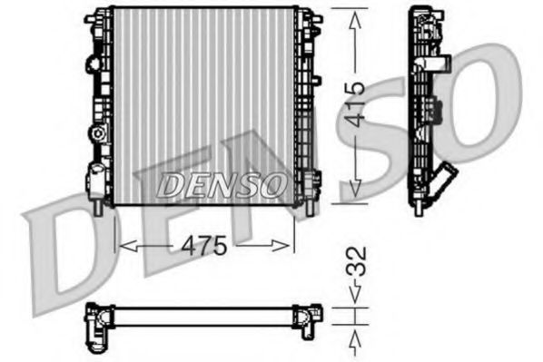 Радиатор охлаждения двигателя DENSO DRM23015