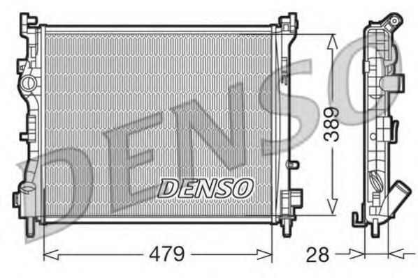 Радиатор охлаждения двигателя DENSO DRM23016