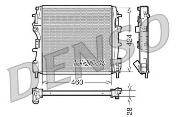 Радиатор охлаждения двигателя DENSO DRM23019