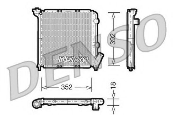 Радиатор охлаждения двигателя DENSO DRM23026