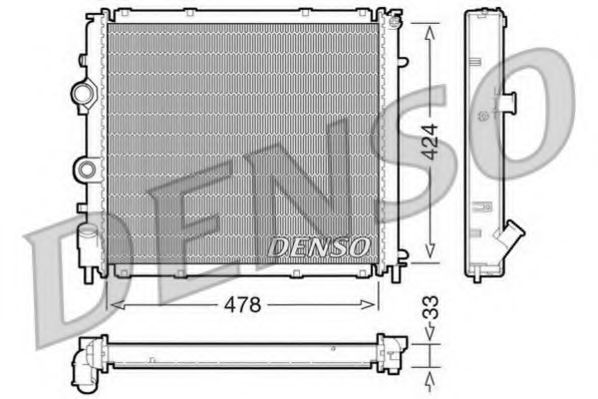 Радиатор охлаждения двигателя DENSO DRM23030