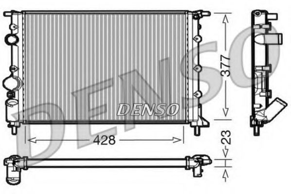 Радиатор охлаждения двигателя DENSO DRM23032