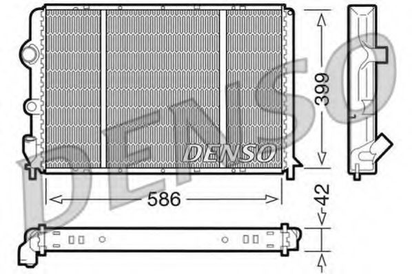 Радиатор охлаждения двигателя DENSO DRM23051