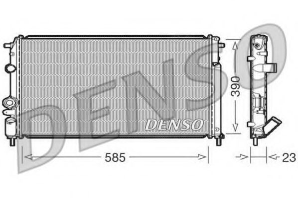 Радиатор охлаждения двигателя DENSO DRM23053