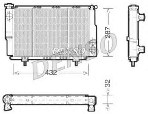 Радиатор охлаждения двигателя DENSO DRM23060