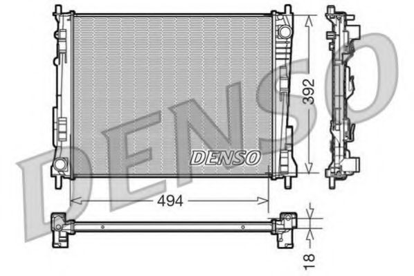 Радиатор охлаждения двигателя DENSO DRM23079