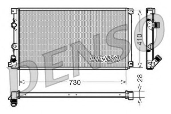 Радиатор охлаждения двигателя DENSO DRM23090